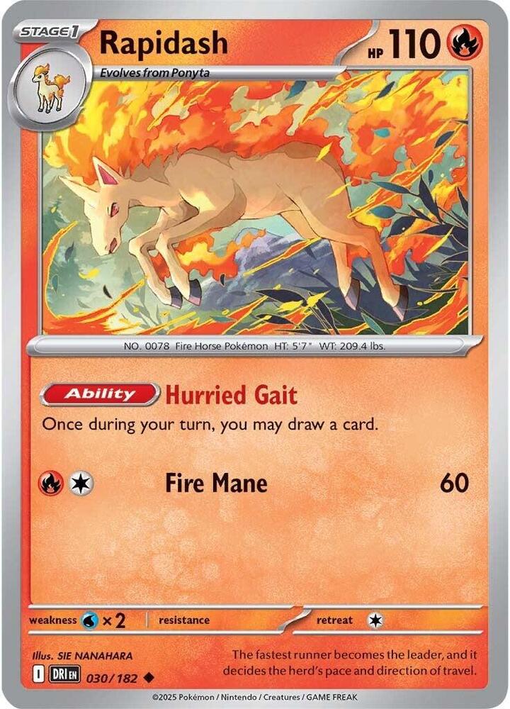 Rapidash 030/182 - Destined Rivals Pokémon TCG card