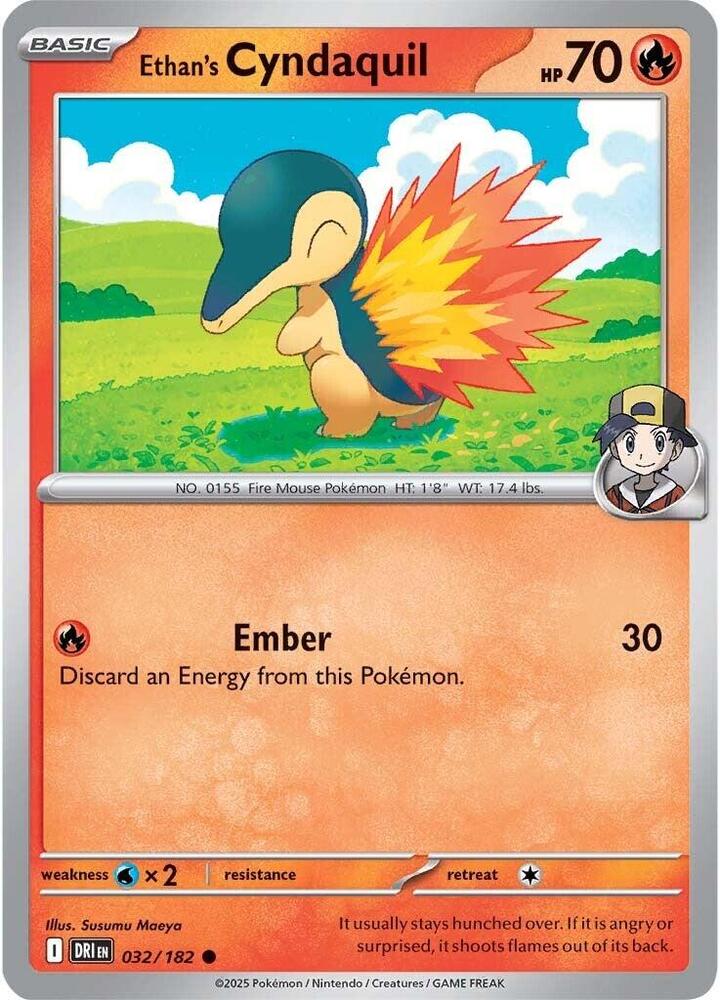 Ethan's Cyndaquil 032/182 - Destined Rivals Pokémon TCG card