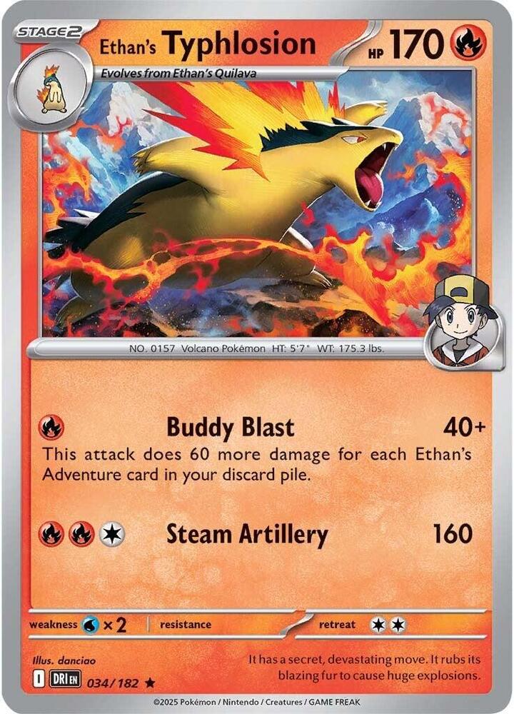 Ethan's Typhlosion 034/182 - Destined Rivals Pokémon TCG card