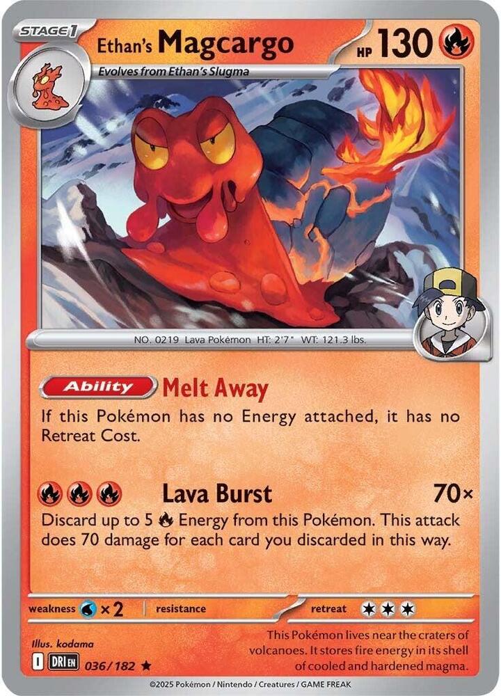 Ethan's Magcargo 036/182 - Destined Rivals Pokémon TCG card