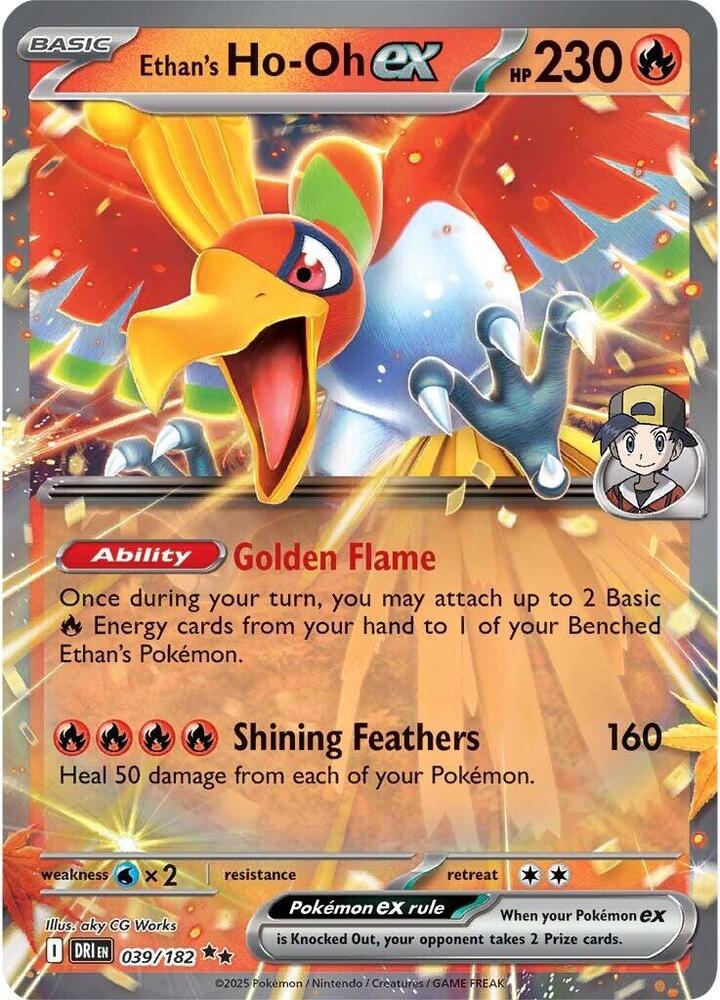 Ethan's Ho-Oh ex 039/182 - Destined Rivals Pokémon TCG card