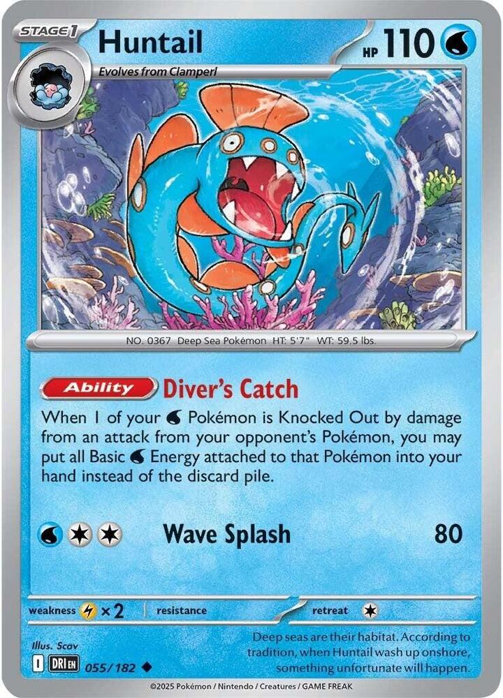 Huntail 055/182 - Destined Rivals Pokémon TCG card