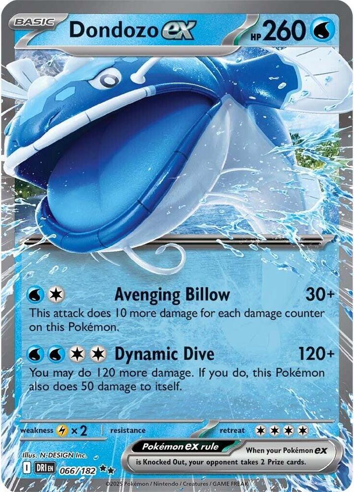 Dondozo ex 066/182 - Destined Rivals Pokémon TCG card