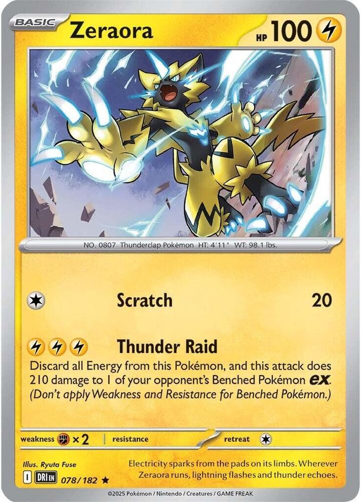 Zeraora 078/182 - Destined Rivals Pokémon TCG card
