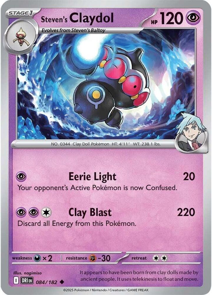 Steven's Claydol 084/182 - Destined Rivals Pokémon TCG card