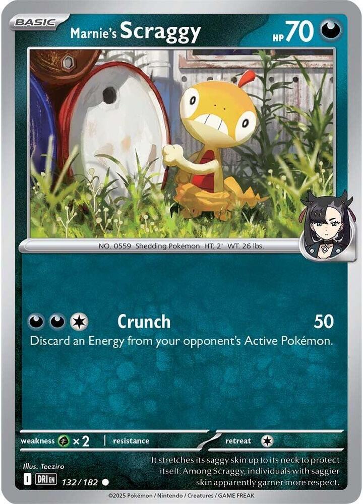 Marnie's Scraggy 132/182 - Destined Rivals Pokémon TCG card
