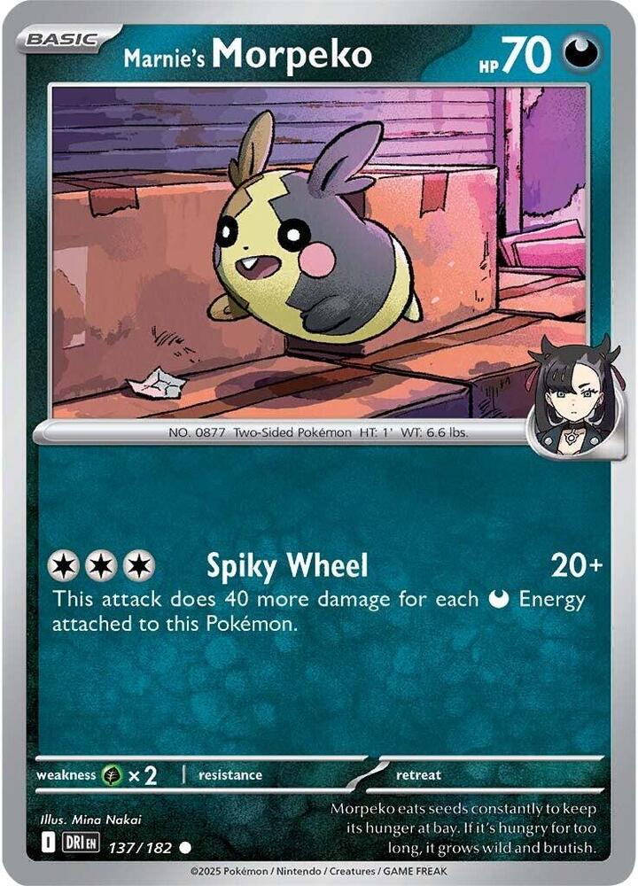 Marnie's Morpeko 137/182 - Destined Rivals Pokémon TCG card
