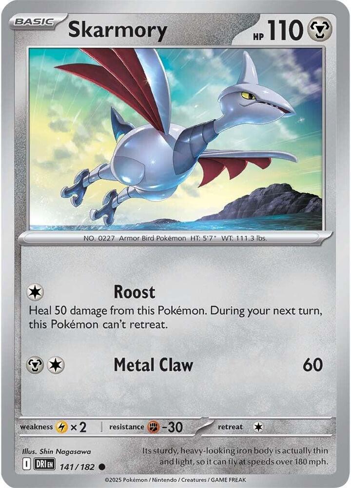 Skarmory 141/182 - Destined Rivals Pokémon TCG card