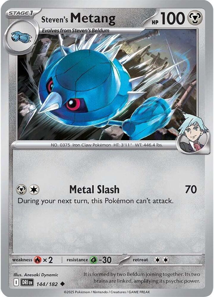 Steven's Metang 144/182 - Destined Rivals Pokémon TCG card