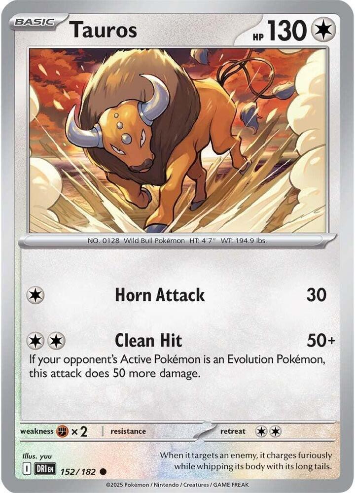 Tauros 152/182 - Destined Rivals Pokémon TCG card