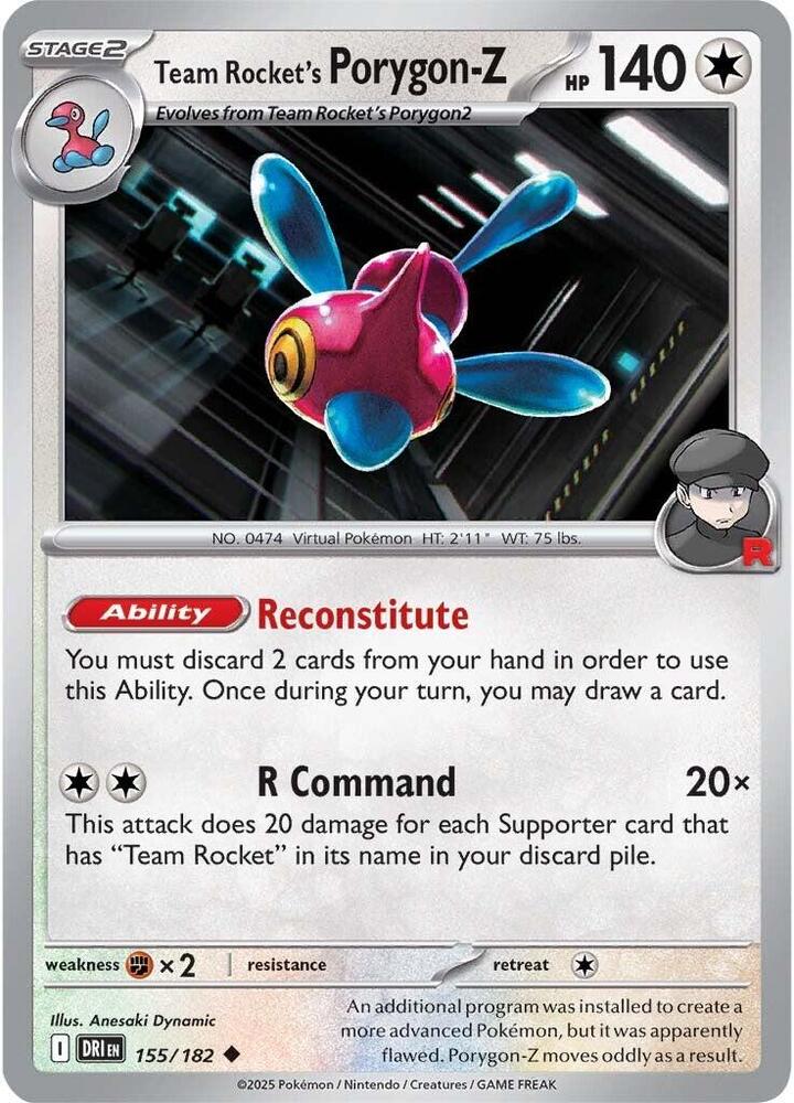 Team Rocket's Porygon-Z 155/182 - Destined Rivals Pokémon TCG card