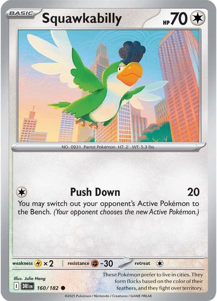 Squawkabilly 160/182 - Destined Rivals Pokémon TCG card