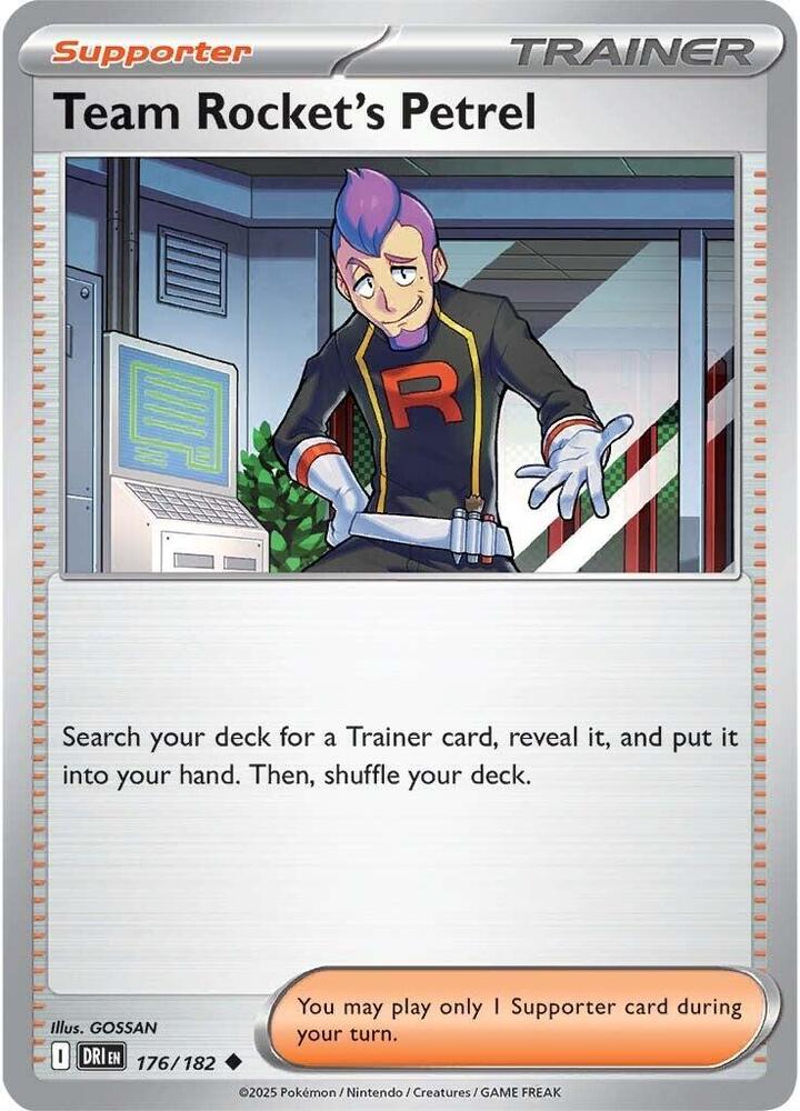 Team Rocket's Petrel 176/182 - Destined Rivals Pokémon TCG card