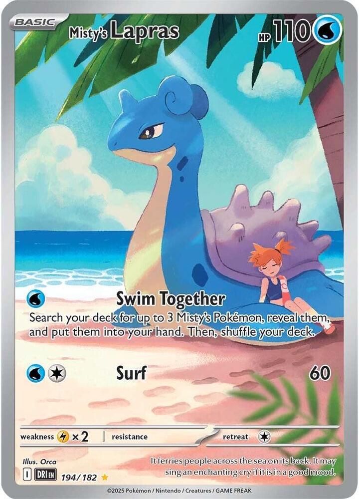 Misty's Lapras 194/182 - Destined Rivals Pokémon TCG card