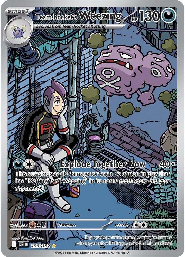 Team Rocket's Weezing 199/182 - Destined Rivals Pokémon TCG card
