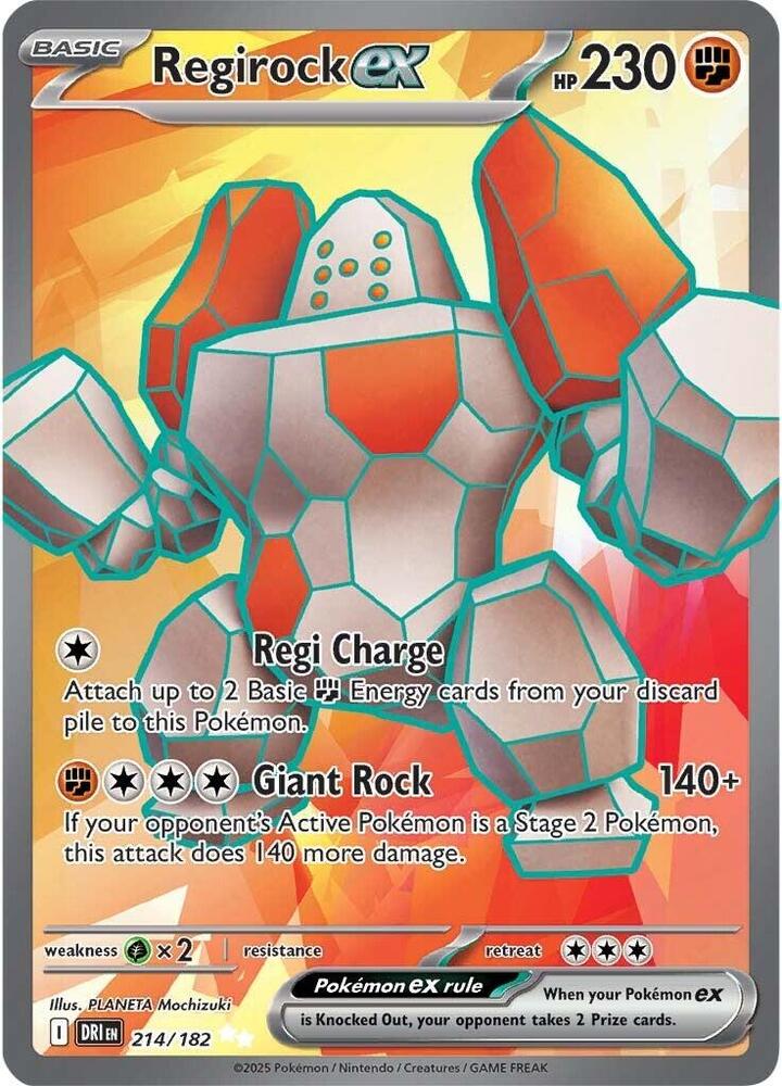 Regirock ex 214/182 - Destined Rivals Pokémon TCG card