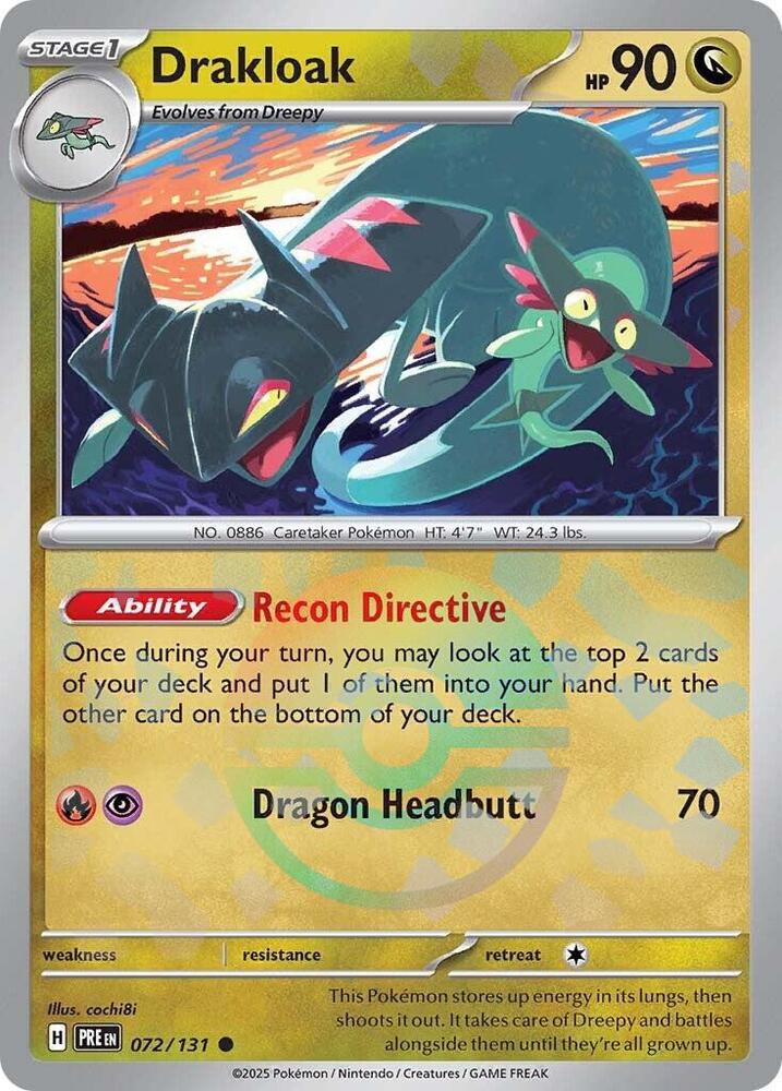 Drakloak 072/131 - Poké Ball Reverse Holo - Pokemon TCG Prismatic Evolutions card