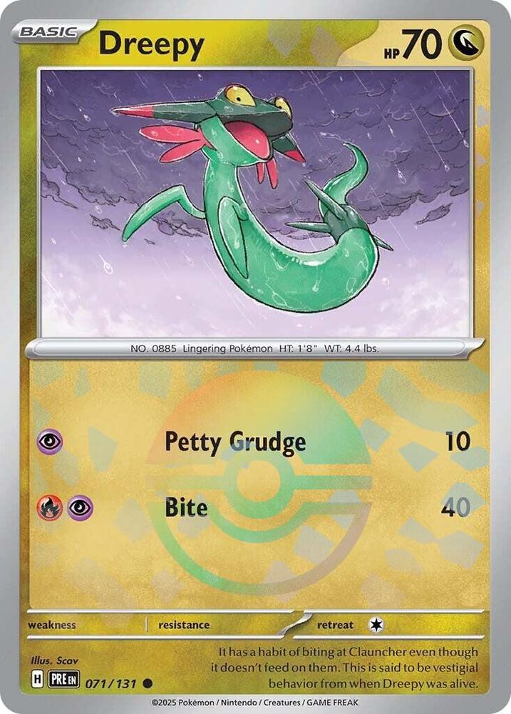 Dreepy 071/131 - Poké Ball Reverse Holo - Pokemon TCG Prismatic Evolutions card