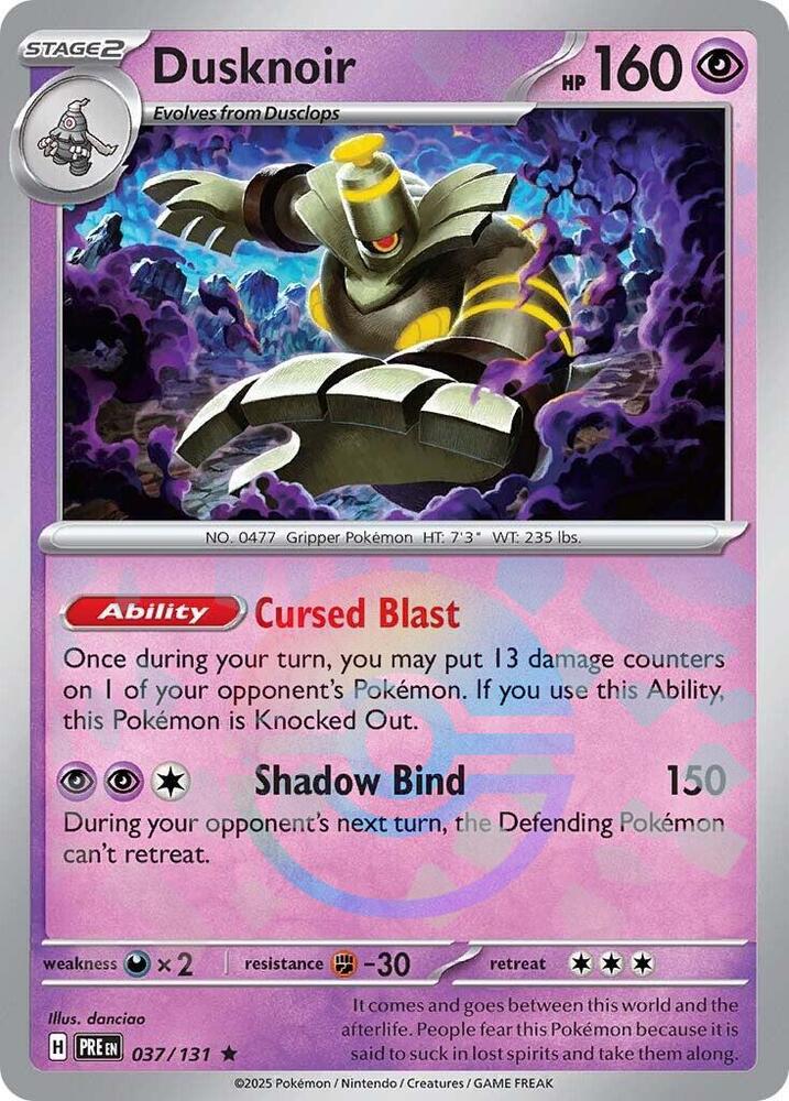 Dusknoir 037/131 - Poké Ball Reverse Holo - Pokemon TCG Prismatic Evolutions card