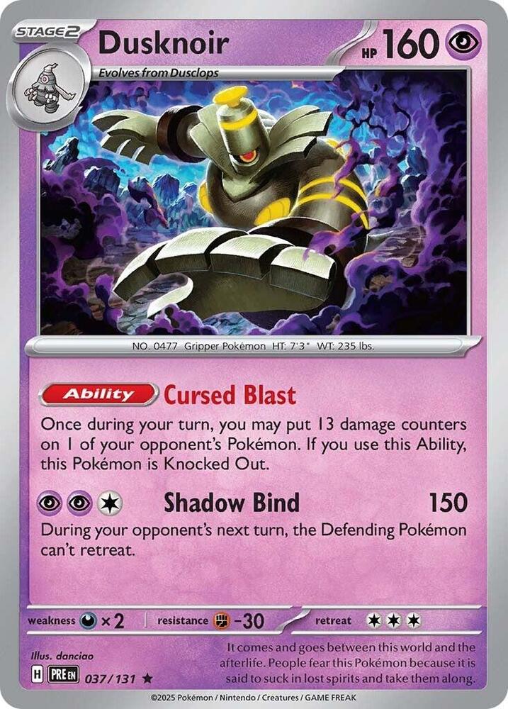 Dusknoir 037/131 - Standard card artwork - Pokemon TCG Prismatic Evolutions card