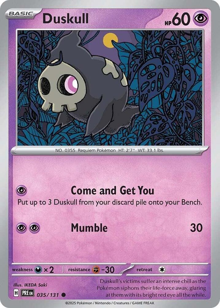 Duskull 035/131 - Standard card artwork - Pokemon TCG Prismatic Evolutions card
