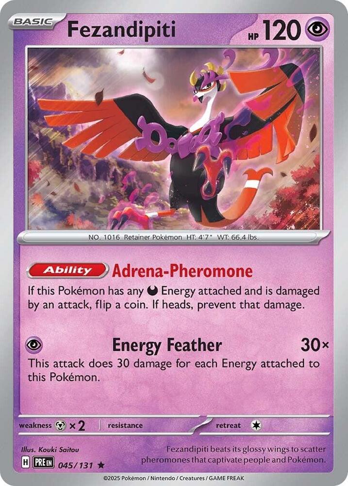 Fezandipiti 045/131 - Standard card artwork - Pokemon TCG Prismatic Evolutions card