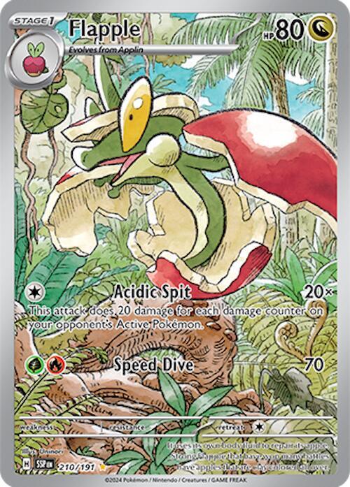 Flapple 210/191 - Pokemon TCG Surging Sparks card