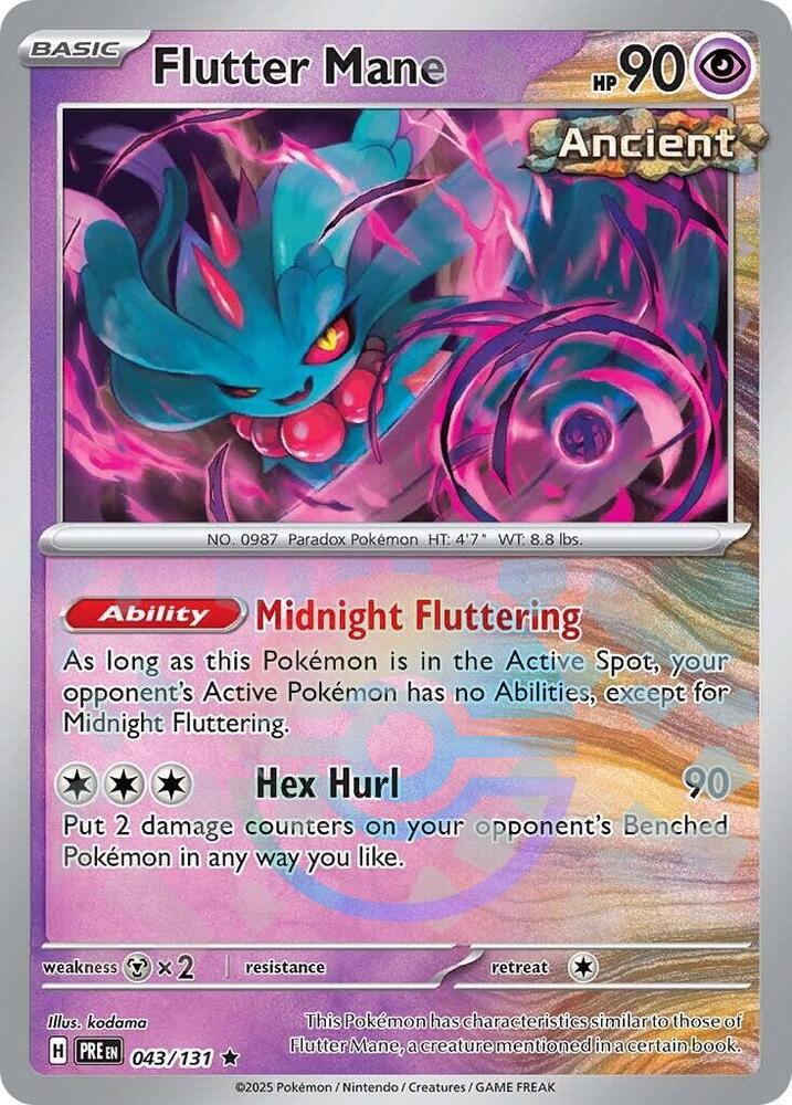 Flutter Mane 043/131 - Poké Ball Reverse Holo - Pokemon TCG Prismatic Evolutions card