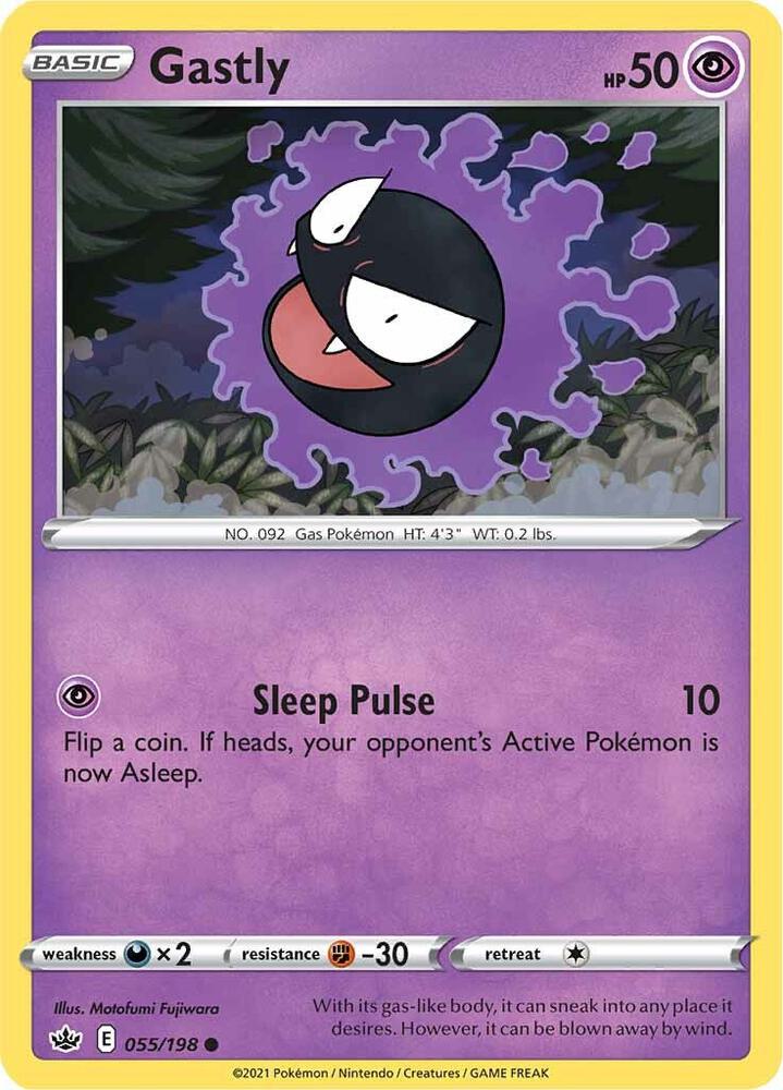 Gastly 055 - Pokemon TCG Chilling Reign card