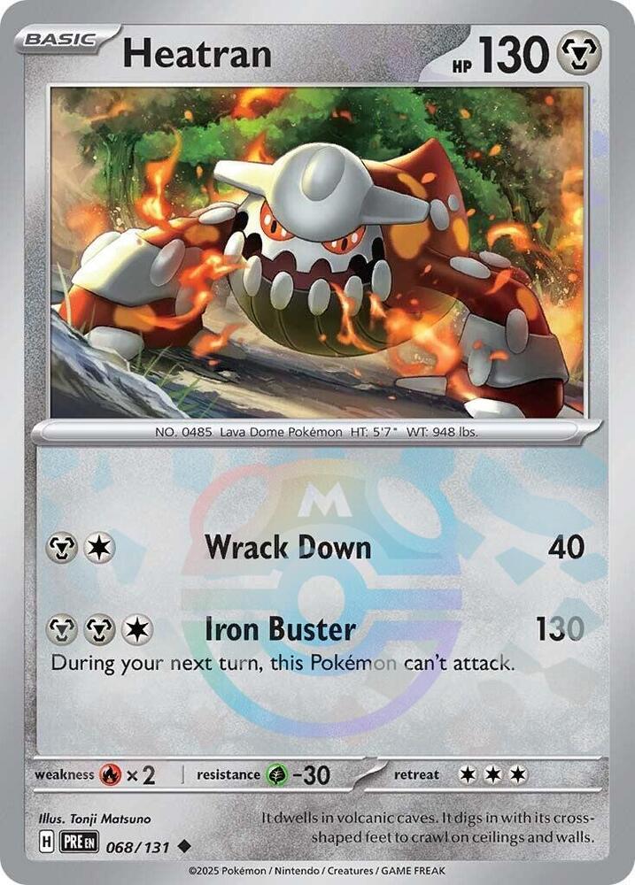 Heatran 068/131 - Master Ball Reverse Holo - Pokemon TCG Prismatic Evolutions card