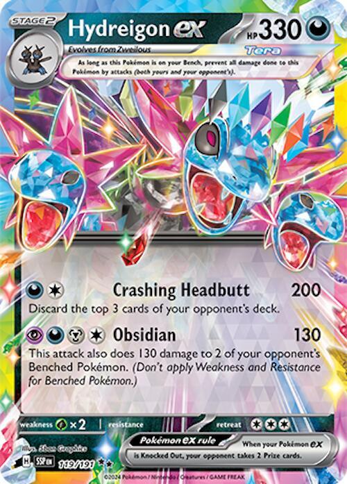 Hydreigon ex 119/191 - Pokemon TCG Surging Sparks card