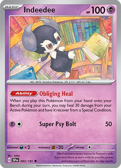 Indeedee 093/191 - Pokemon TCG Surging Sparks card