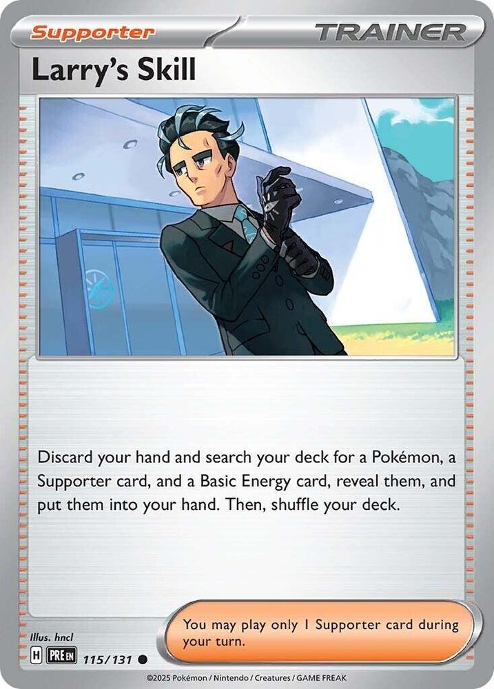 Larry's Skill 115/131 - Standard card artwork - Pokemon TCG Prismatic Evolutions card