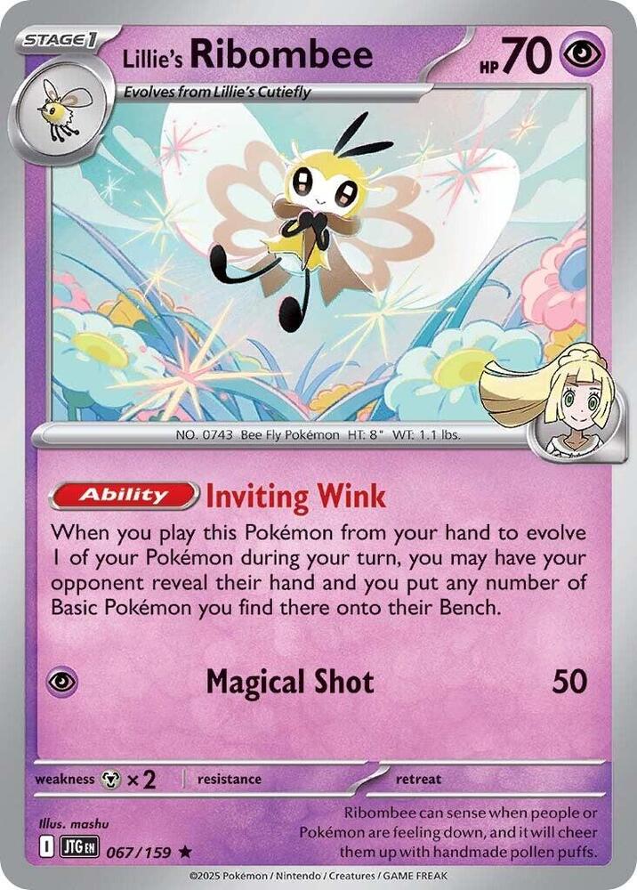Lillie's Ribombee 067/159 - Pokemon TCG Journey Together card