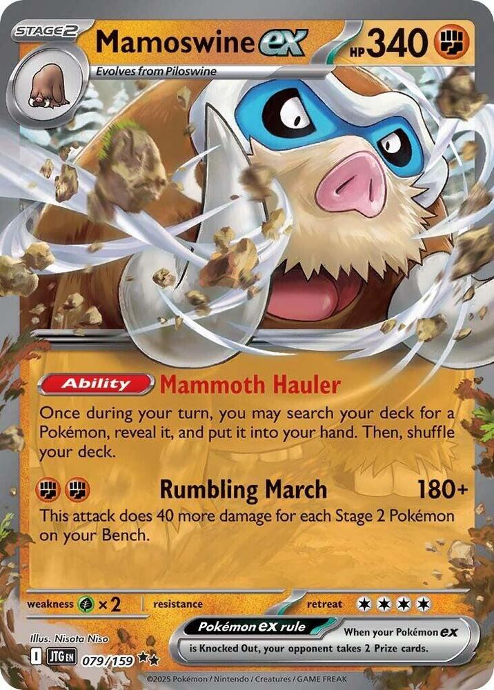 Mamoswine ex 079/159 - Pokemon TCG Journey Together card