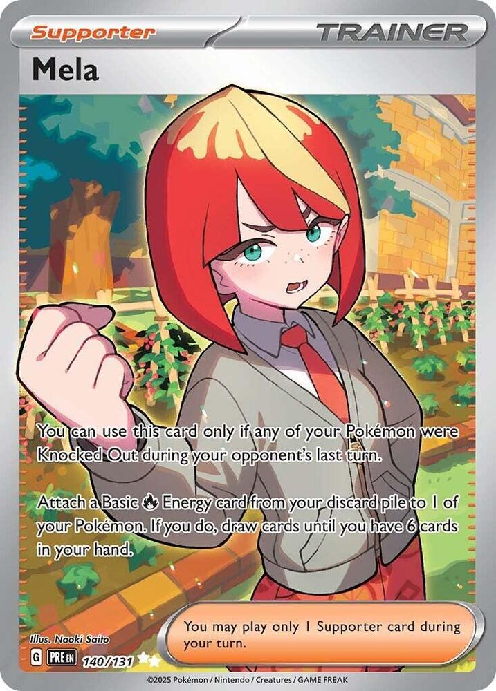 Mela 140/131 - Standard card artwork - Pokemon TCG Prismatic Evolutions card