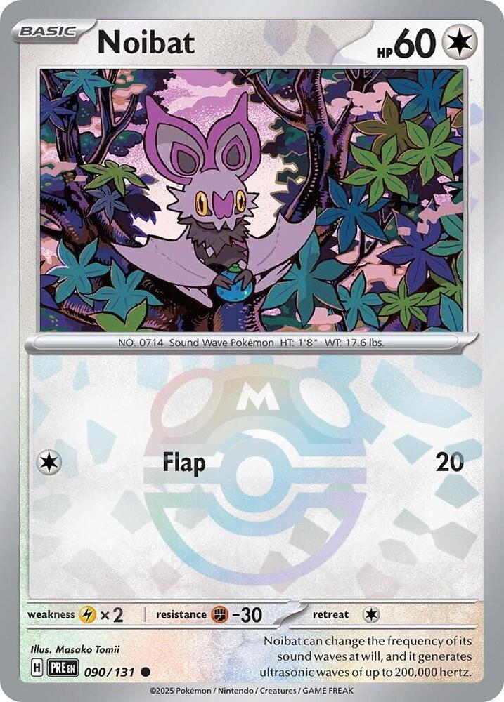 Noibat 090/131 - Master Ball Reverse Holo - Pokemon TCG Prismatic Evolutions card