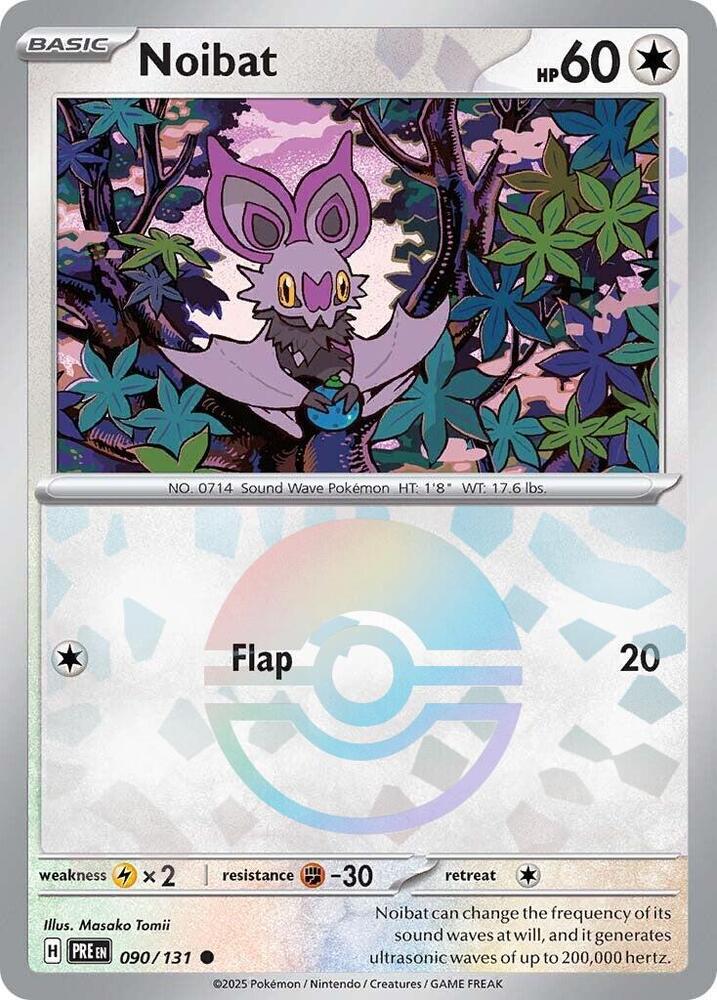 Noibat 090/131 - Poké Ball Reverse Holo - Pokemon TCG Prismatic Evolutions card