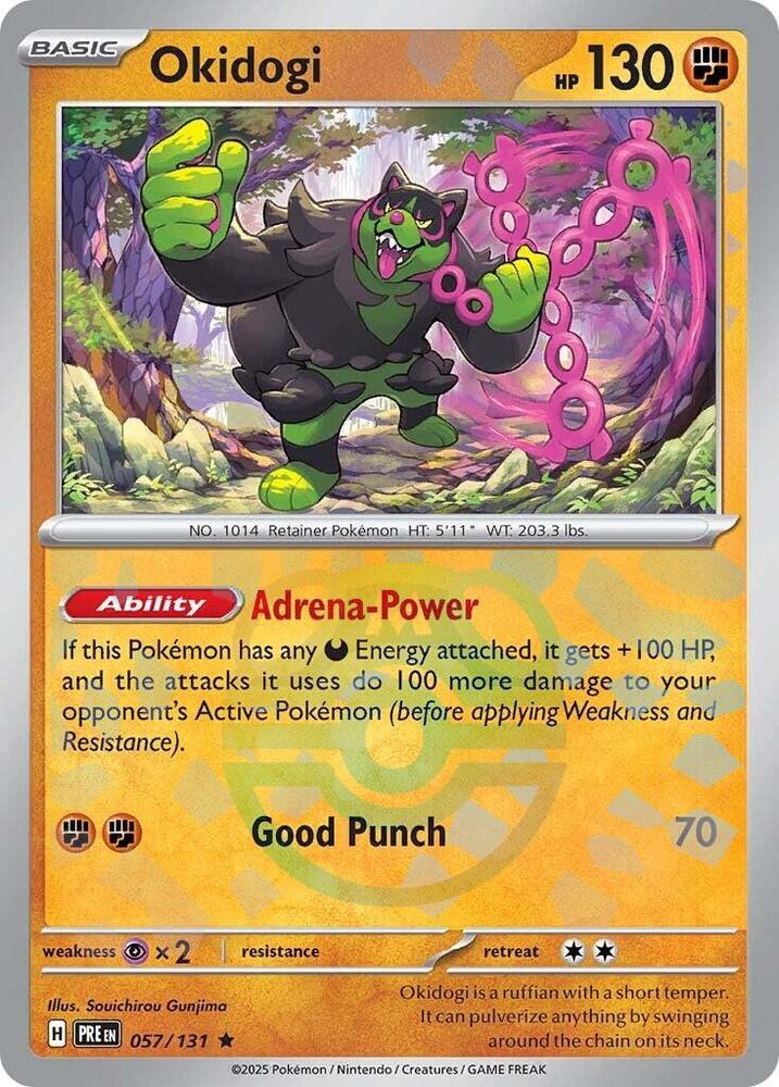 Okidogi 057/131 - Master Ball Reverse Holo - Pokemon TCG Prismatic Evolutions card