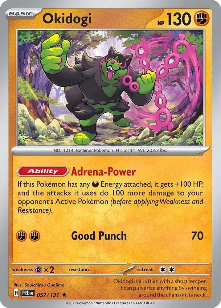 Okidogi 057/131 - Standard card artwork - Pokemon TCG Prismatic Evolutions card
