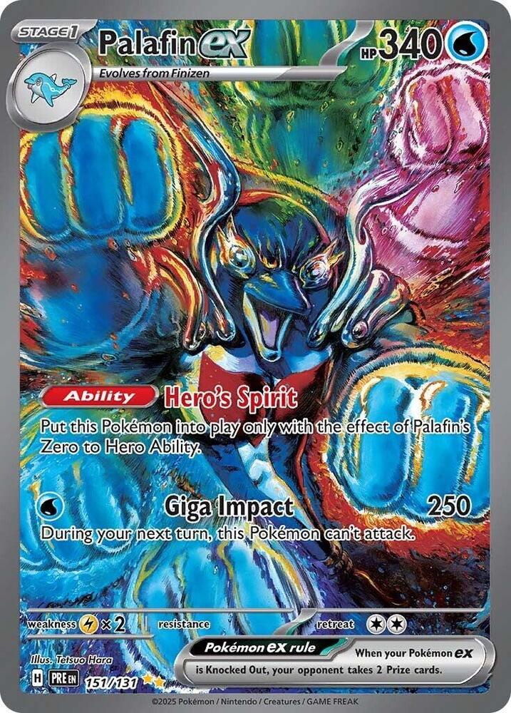 Palafin ex 151/131 - Standard card artwork - Pokemon TCG Prismatic Evolutions card