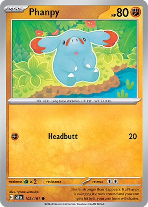 Phanpy 102/191 - Pokemon TCG Surging Sparks card