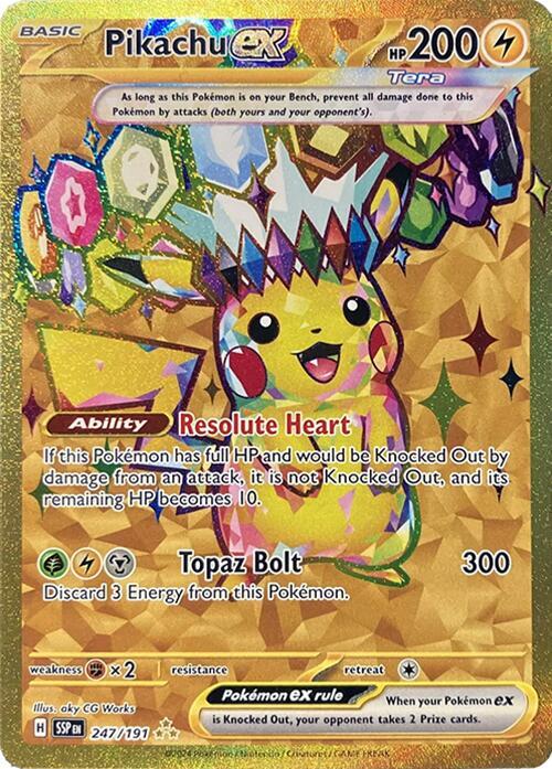 Pikachu ex 247/191 - Pokemon TCG Surging Sparks card