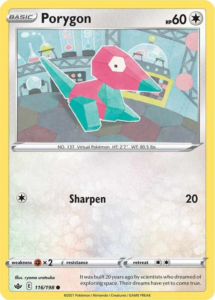 Porygon 116 - Pokemon TCG Chilling Reign card
