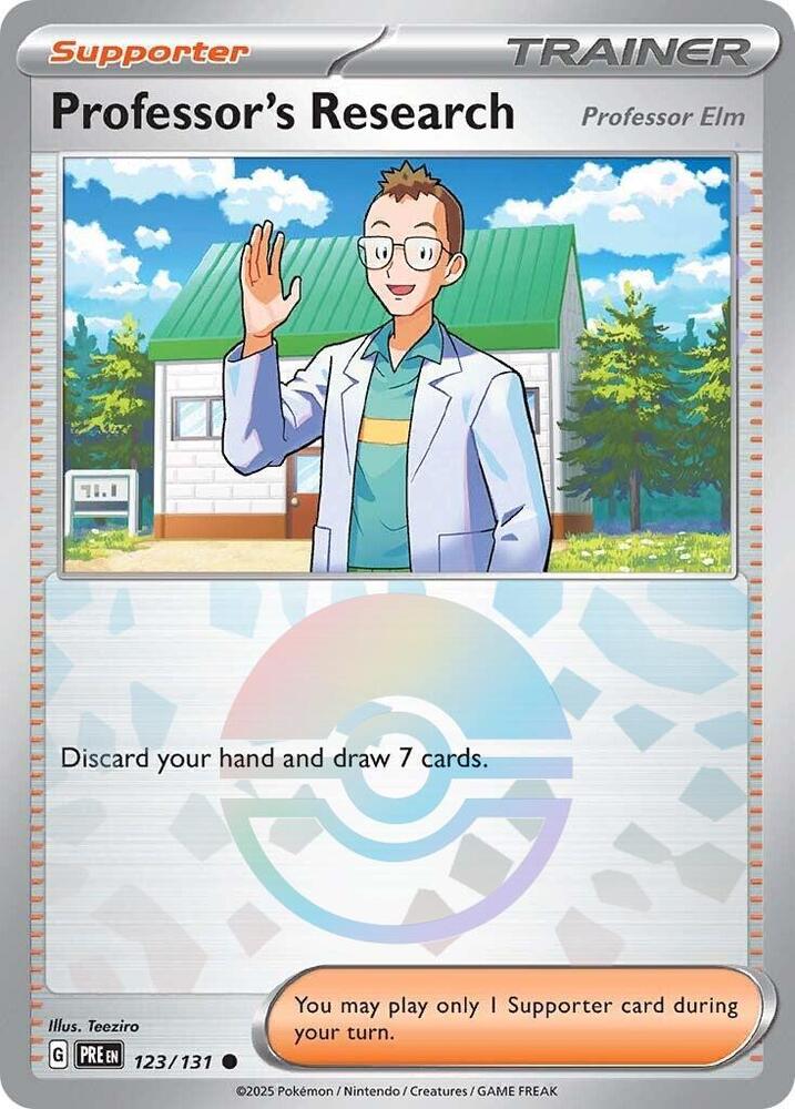 Professor's Research 123/131 - Poké Ball Reverse Holo - Pokemon TCG Prismatic Evolutions card
