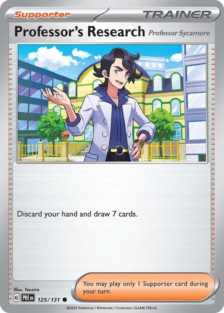 Professor's Research 125/131 - Standard card artwork - Pokemon TCG Prismatic Evolutions card