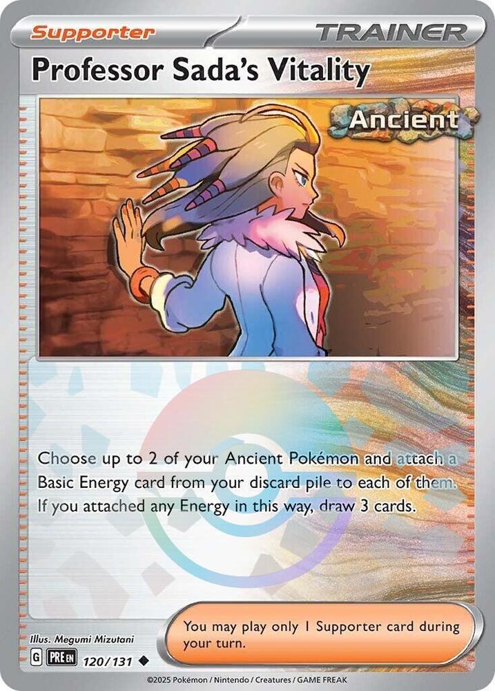 Professor Sada's Vitality 120/131 - Poké Ball Reverse Holo - Pokemon TCG Prismatic Evolutions card