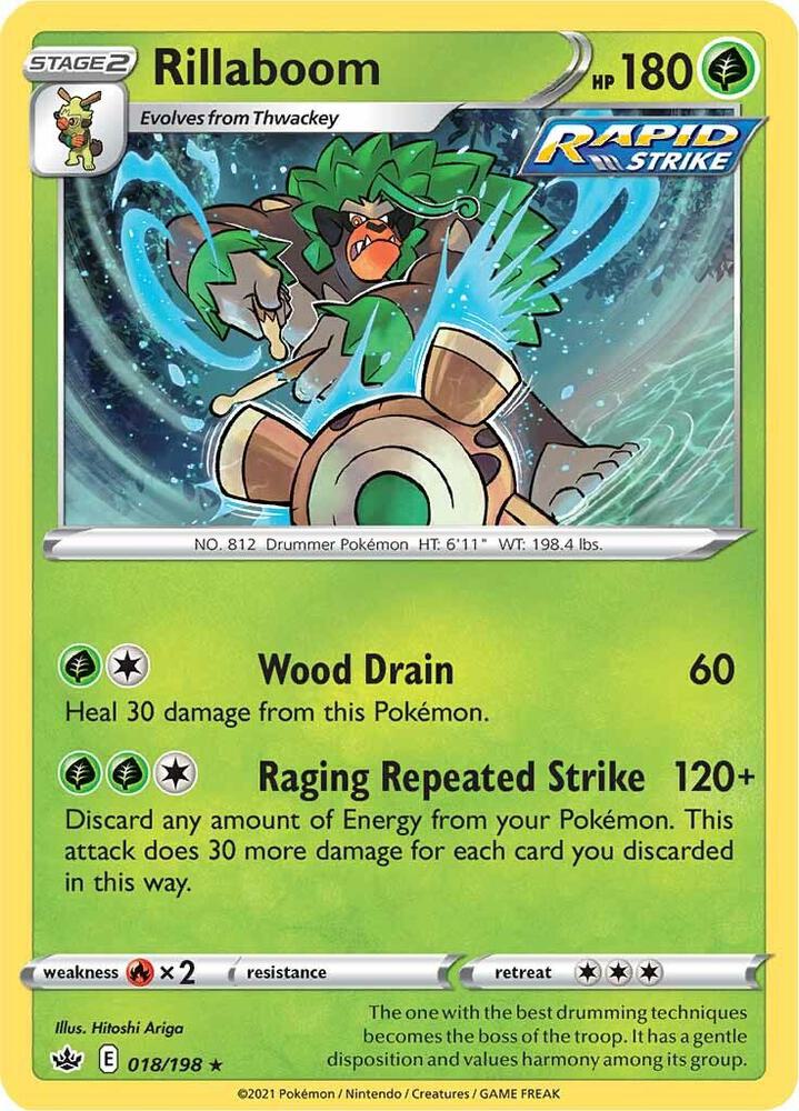Rillaboom 018 - Pokemon TCG Chilling Reign card