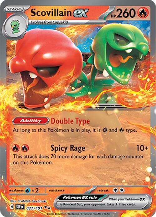 Scovillain ex 037/191 - Pokemon TCG Surging Sparks card