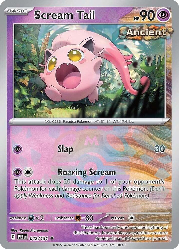 Scream Tail 042/131 - Master Ball Reverse Holo - Pokemon TCG Prismatic Evolutions card